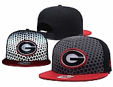 Georgia Bulldogs Team Logo Black Red Adjustable Hat GS